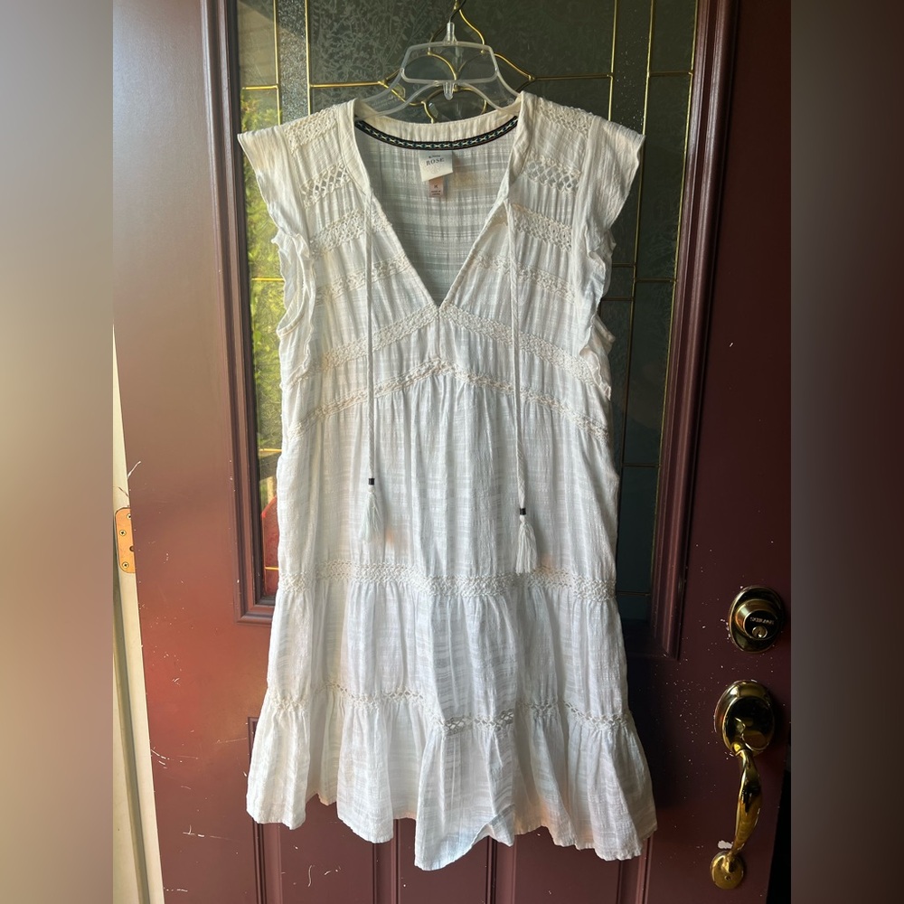 Knox Rose White Sundress with Flutter Cap Sleeves